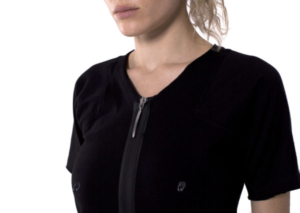 13D Black blouse with piercing